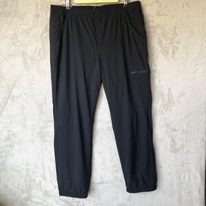 Eddie Bauer Fleece Lined Pants Womens Size 14 StormRepel Black UPF 50+